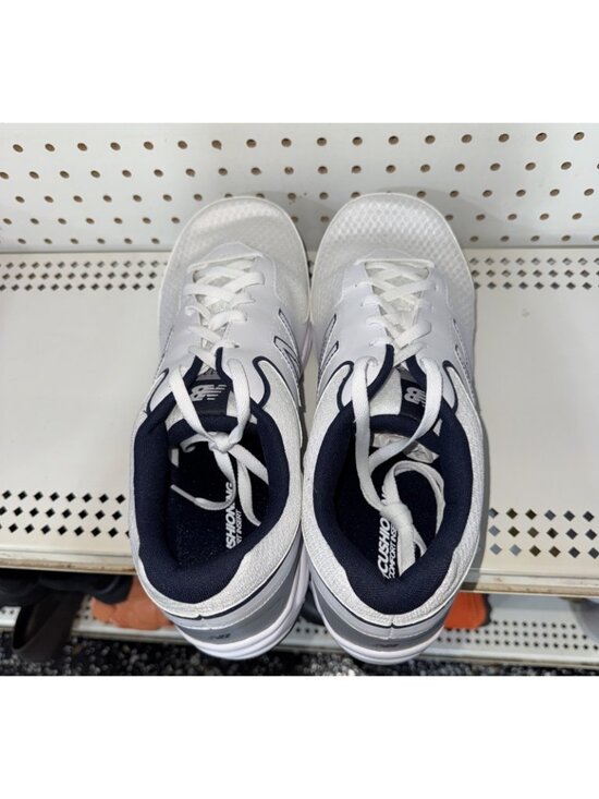 New Balance 411v2 Mens Athletic Walking Shoes Size 15 4E WIDE White Blue main image 7